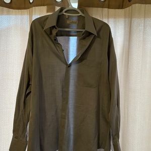 Ermengildo Zegna Men's grey long sleeve shirt